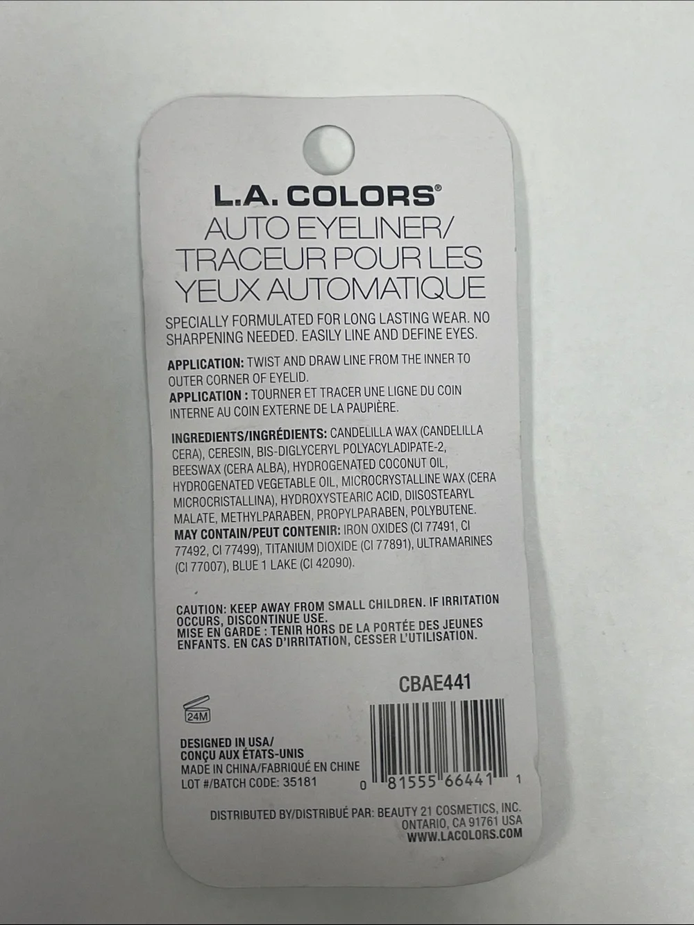 L.A. Colors Auto Eyeliner Lot of 2 - Black/Brown Dual-Tone